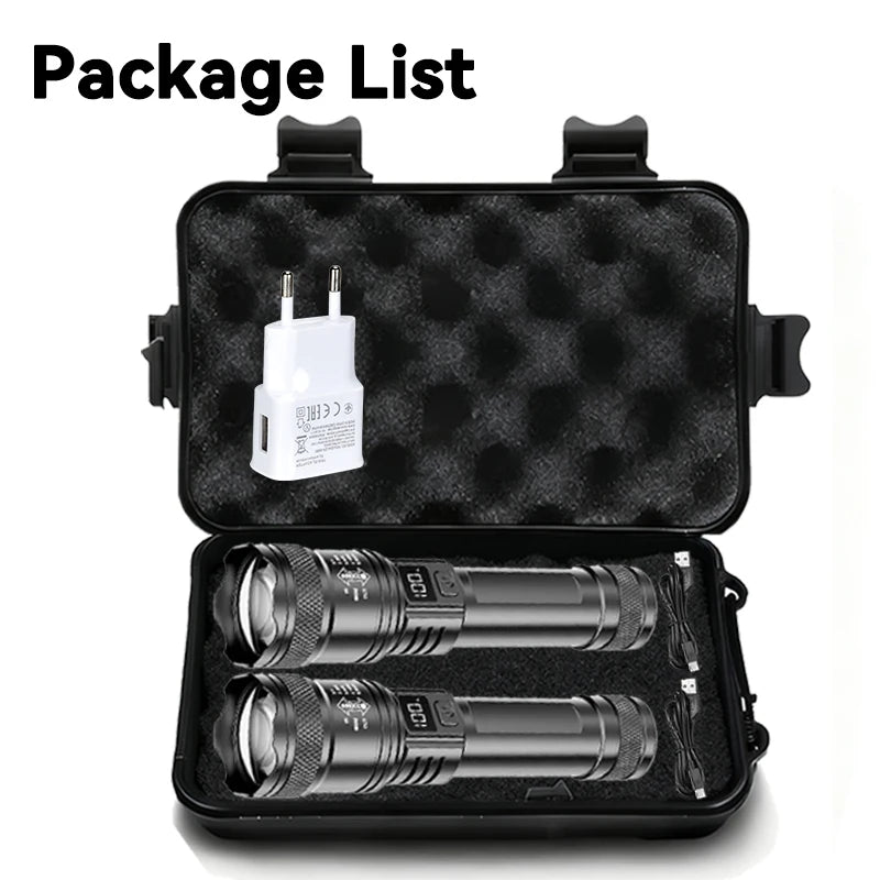 2000LM Tactical LED Flashlight with USB Charging & Power Bank | Big A Store
