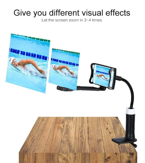 Phone Screen Magnifier with Stand – HD 3D Projection