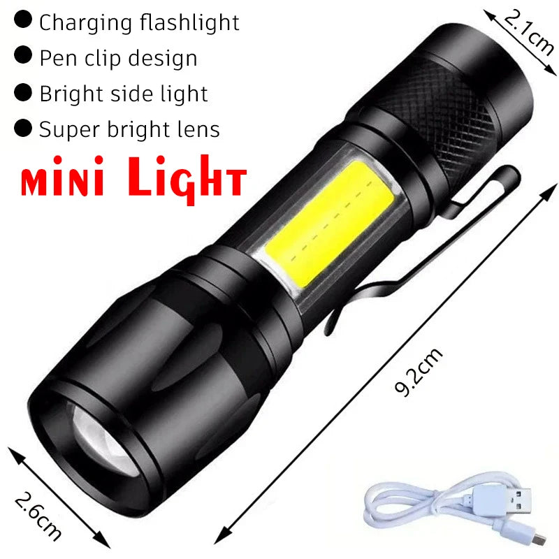 2000LM Tactical LED Flashlight with USB Charging & Power Bank | Big A Store